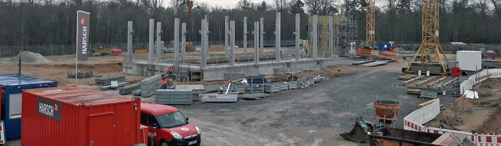 Rohbau mit Betonstützen